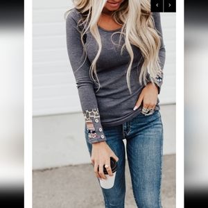 EUC Mindy Mae Waffle Knit Shirt S Top